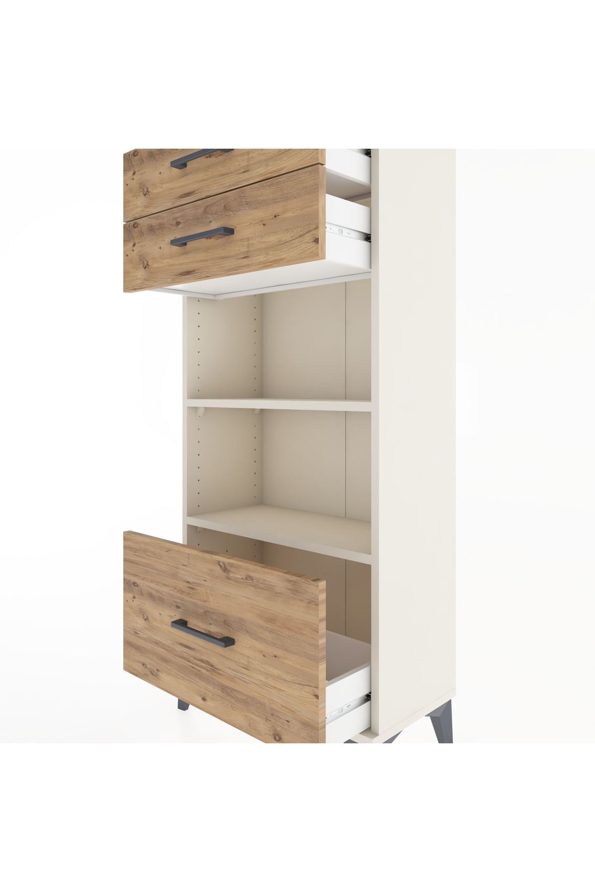 Hyperion Dolap 2 Raflı 3 Çekmeceli 60x44x134 Aytaşı-Çam