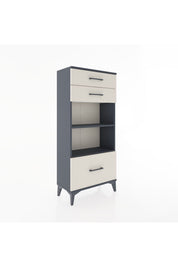 Hyperion Dolap 2 Raflı 3 Çekmeceli 60x44x134 Antrasit-Aytaşı