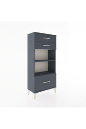 Hyperion Dolap 2 Raflı 3 Çekmeceli 60x44x134 Antrasit-Antrasit