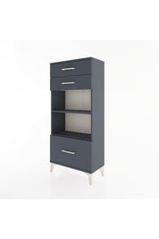 Hyperion Dolap 2 Raflı 3 Çekmeceli 60x44x134 Antrasit-Antrasit