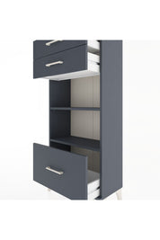 Hyperion Dolap 2 Raflı 3 Çekmeceli 60x44x134 Antrasit-Antrasit