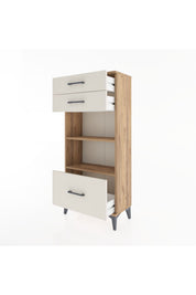 Hyperion Dolap 2 Raflı 3 Çekmeceli 60x44x134 Çam-Aytaşı