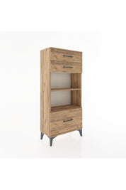Hyperion Dolap 2 Raflı 3 Çekmeceli 60x44x134 Çam-Çam