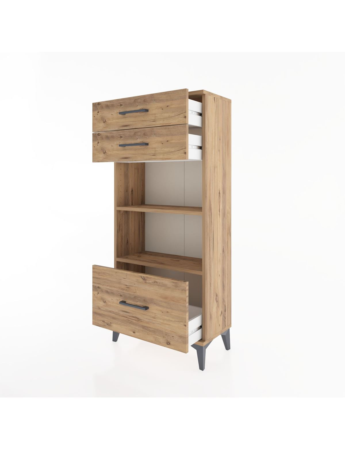 Hyperion Dolap 2 Raflı 3 Çekmeceli 60x44x134 - S50M007V9B