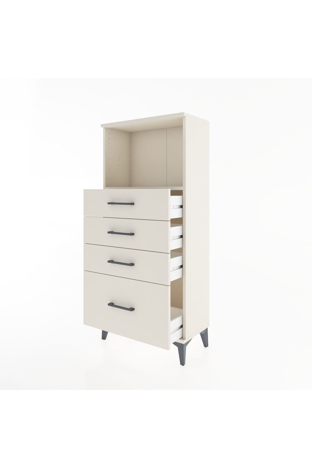 Hyperion Dolap Tek Raflı 4 Çekmeceli 60x44x134 - S50M008V1B
