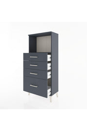 Hyperion Dolap Tek Raflı 4 Çekmeceli 60x44x134 - S50M008V5B