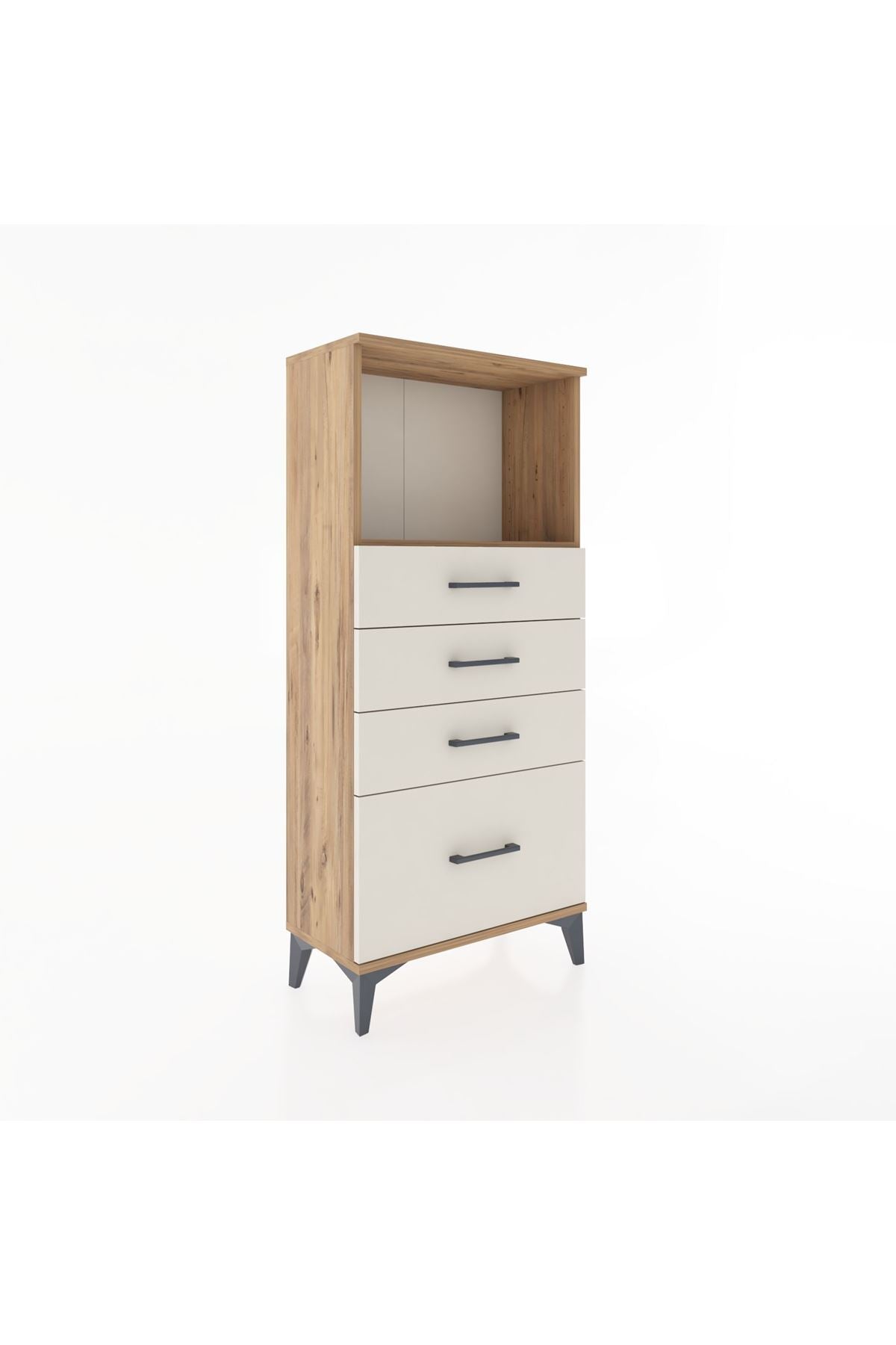 Hyperion Dolap Tek Raflı 4 Çekmeceli 60x44x134 - S50M008V7B