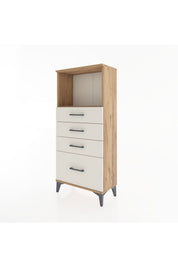 Hyperion Dolap Tek Raflı 4 Çekmeceli 60x44x134 - S50M008V7B