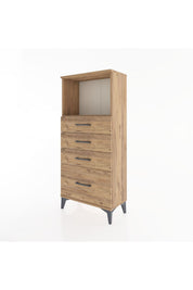 Hyperion Dolap Tek Raflı 4 Çekmeceli 60x44x134 - S50M008V9B