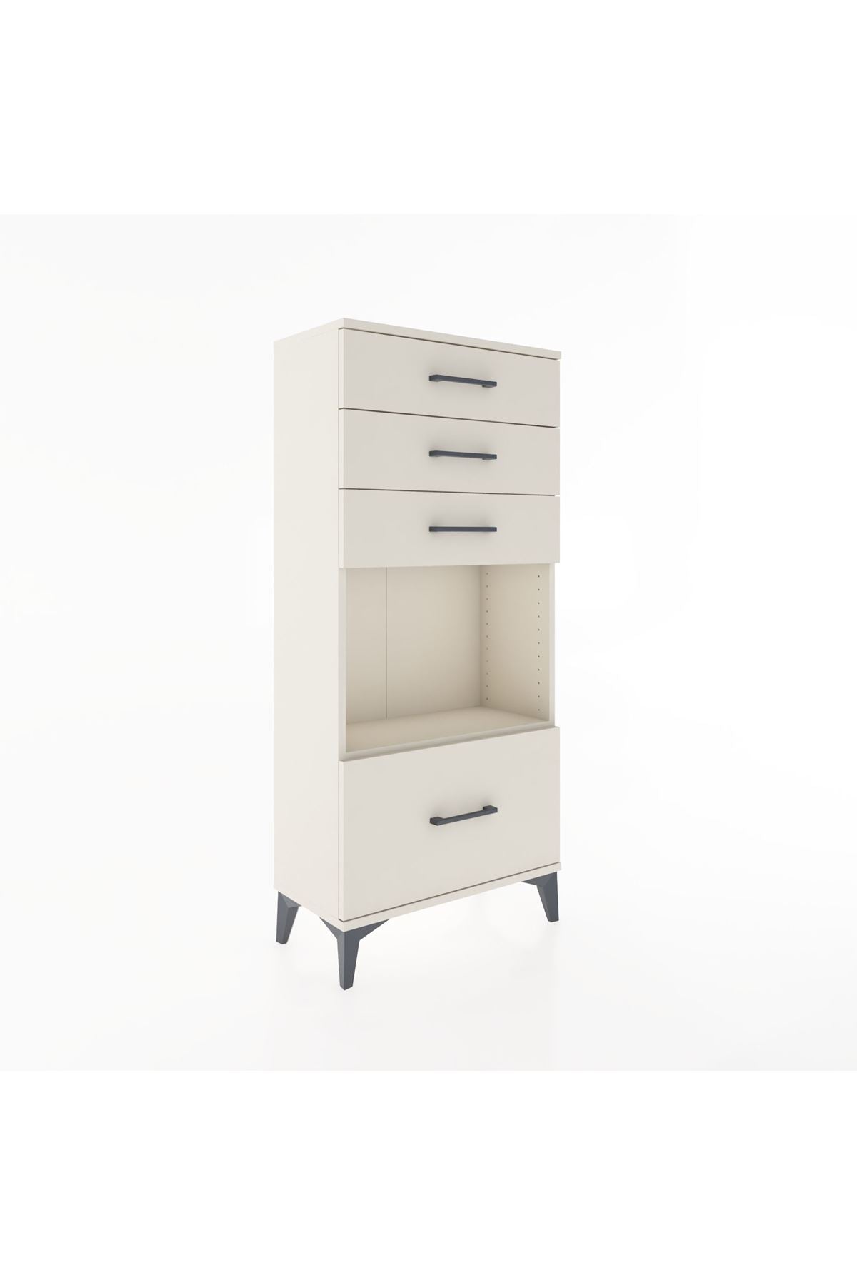 Hyperion Dolap Tek Raflı 4 Çekmeceli 60x44x134 - S50M009V1B