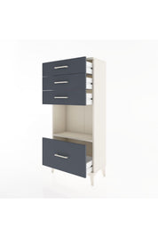 Hyperion Dolap Tek Raflı 4 Çekmeceli 60x44x134 - S50M009V2B