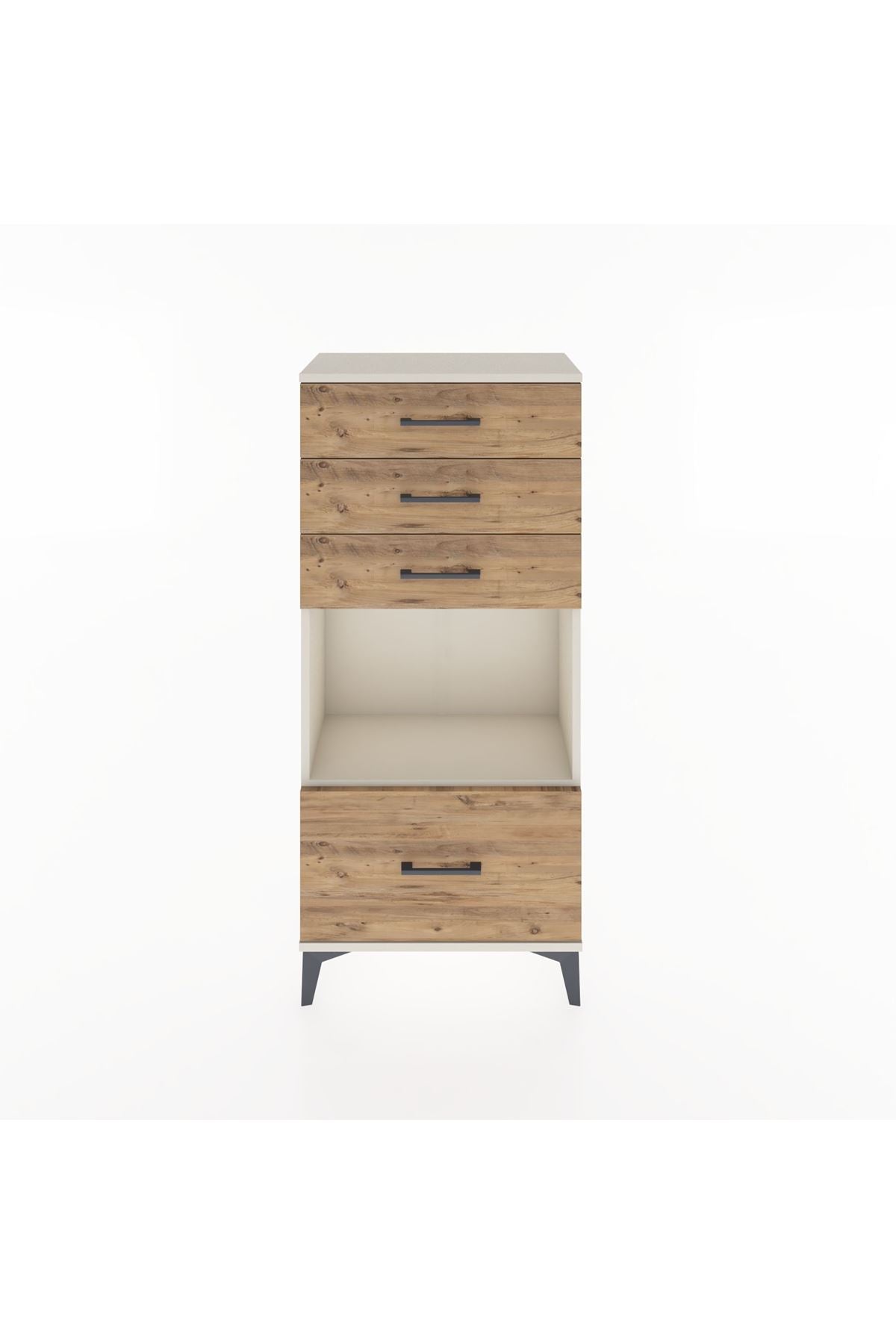 Hyperion Dolap Tek Raflı 4 Çekmeceli 60x44x134 - S50M009V3B