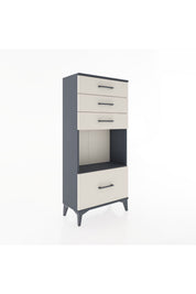 Hyperion Dolap Tek Raflı 4 Çekmeceli 60x44x134 - S50M009V4B