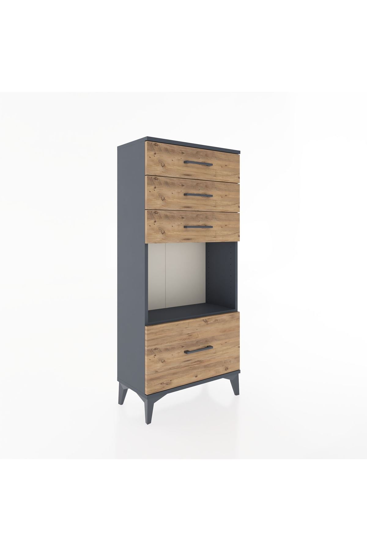 Hyperion Dolap Tek Raflı 4 Çekmeceli 60x44x134 - S50M009V6B