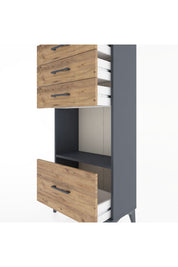 Hyperion Dolap Tek Raflı 4 Çekmeceli 60x44x134 - S50M009V6B