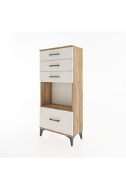 Hyperion Dolap Tek Raflı 4 Çekmeceli 60x44x134 - S50M009V7B