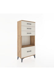 Hyperion Dolap Tek Raflı 4 Çekmeceli 60x44x134 - S50M009V7B