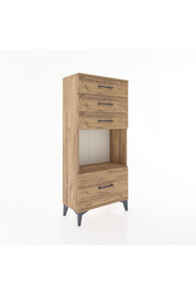 Hyperion Dolap Tek Raflı 4 Çekmeceli 60x44x134 - S50M009V9B