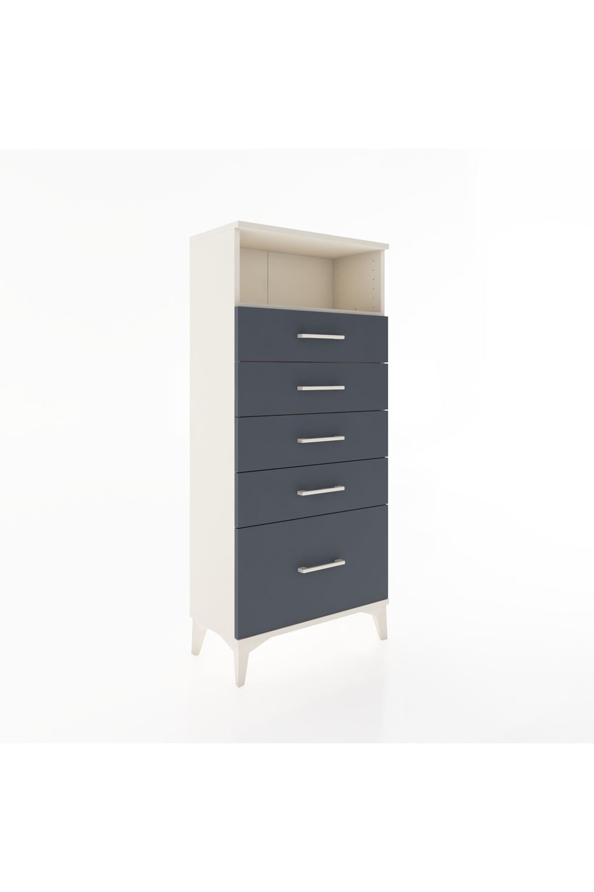 Hyperion Dolap Tek Raflı 5 Çekmeceli 60x44x134 - S50M010V2B