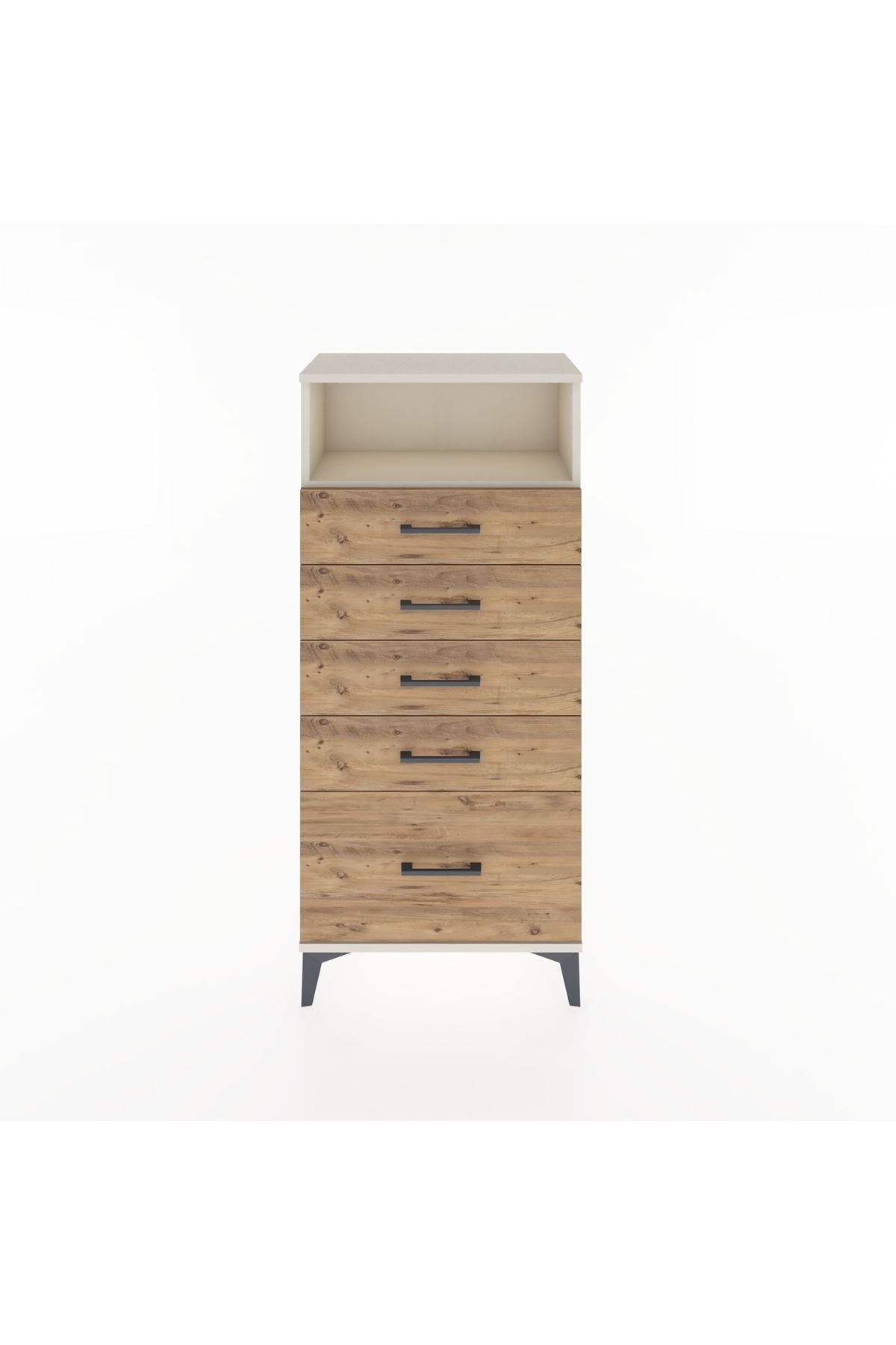 Hyperion Dolap Tek Raflı 5 Çekmeceli 60x44x134 - S50M010V3B