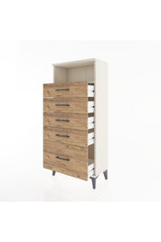 Hyperion Dolap Tek Raflı 5 Çekmeceli 60x44x134 - S50M010V3B