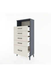 Hyperion Dolap Tek Raflı 5 Çekmeceli 60x44x134 - S50M010V4B