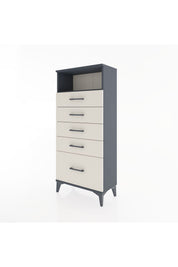 Hyperion Dolap Tek Raflı 5 Çekmeceli 60x44x134 - S50M010V4B
