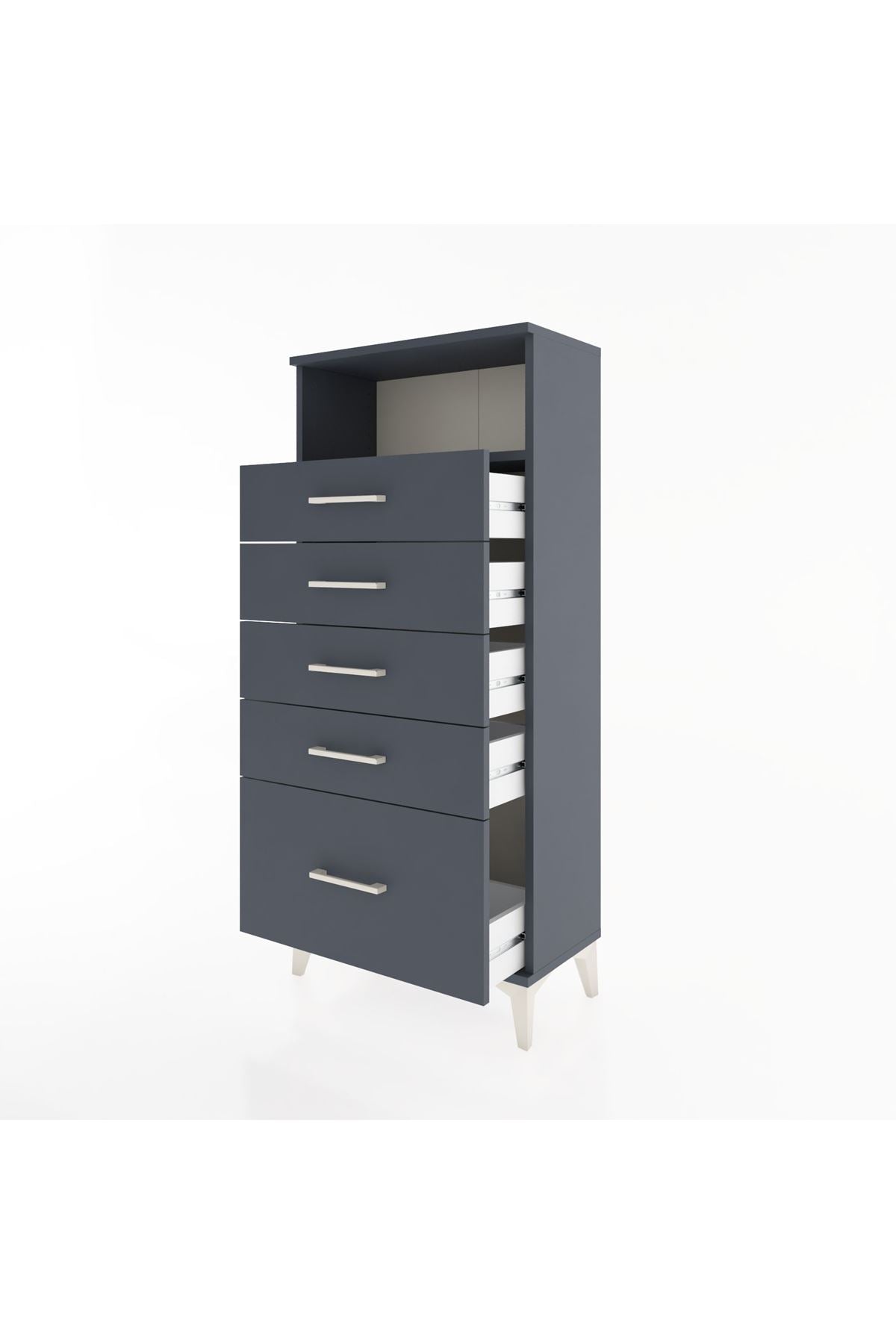 Hyperion Dolap Tek Raflı 5 Çekmeceli 60x44x134 - S50M010V5B