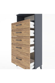 Hyperion Dolap Tek Raflı 5 Çekmeceli 60x44x134 - S50M010V6B