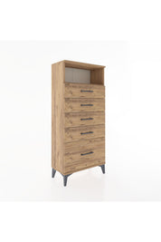 Hyperion Dolap Tek Raflı 5 Çekmeceli 60x44x134 - S50M010V9B