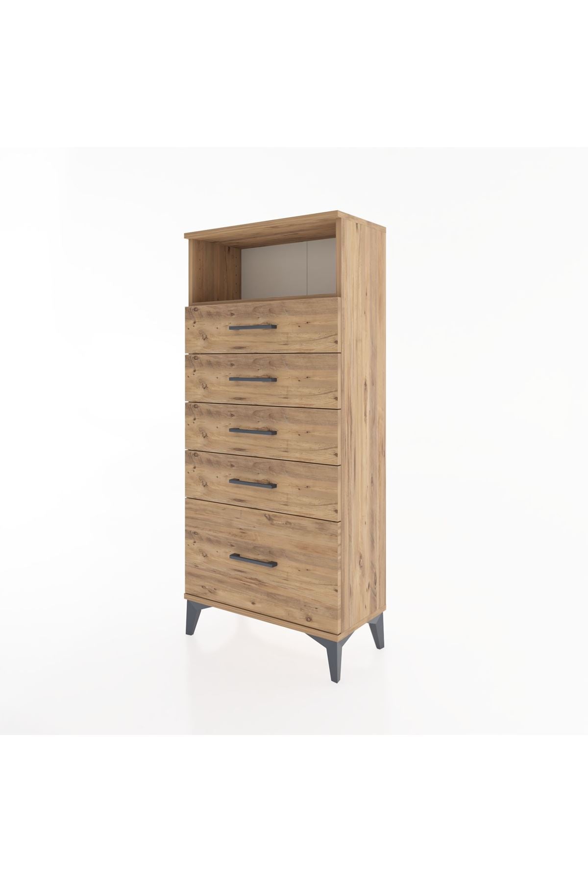 Hyperion Dolap Tek Raflı 5 Çekmeceli 60x44x134 - S50M010V9B