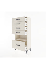 Hyperion Dolap Tek Raflı 5 Çekmeceli 60x44x134 - S50M011V1B