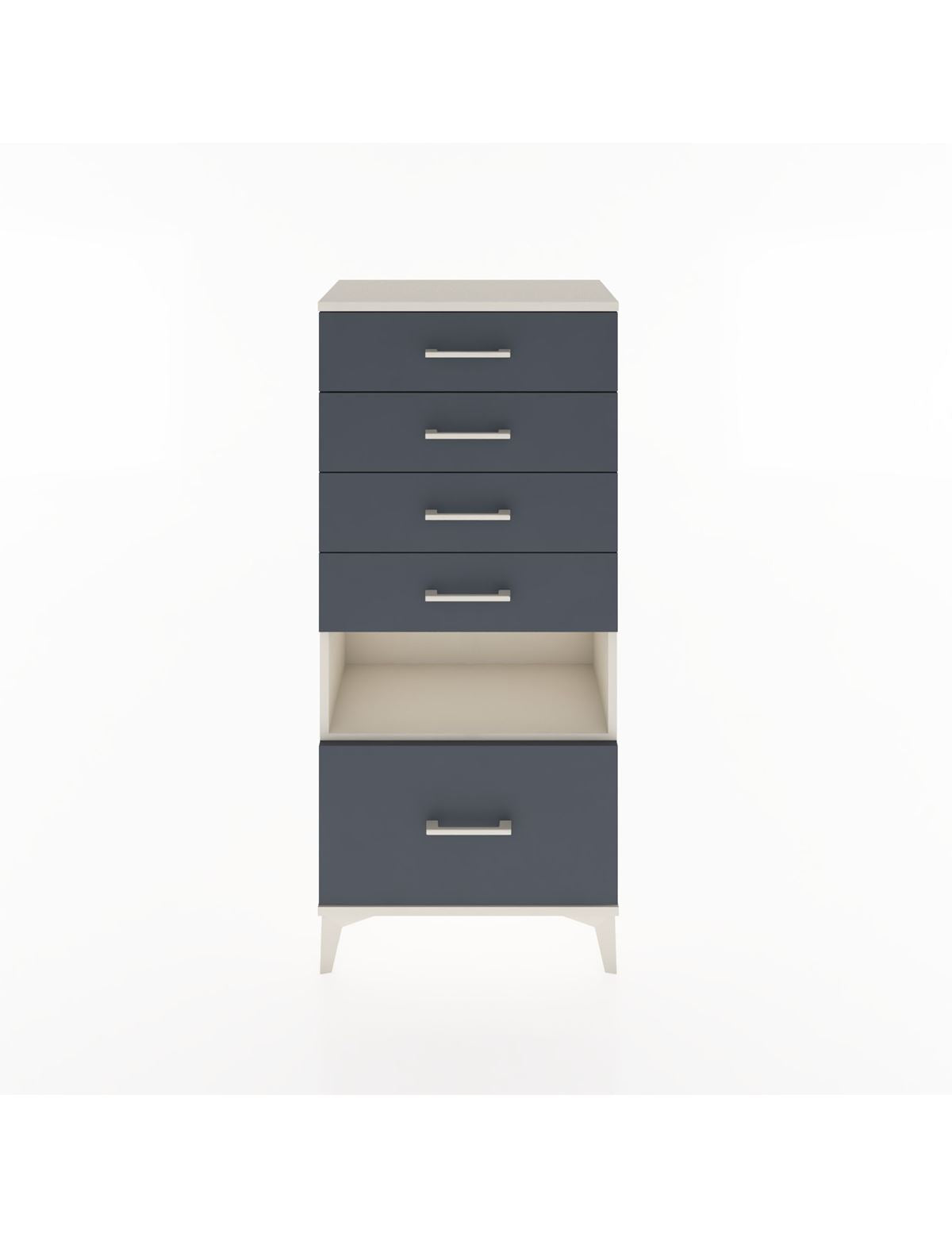 Hyperion Dolap Tek Raflı 5 Çekmeceli 60x44x134 - S50M011V2B