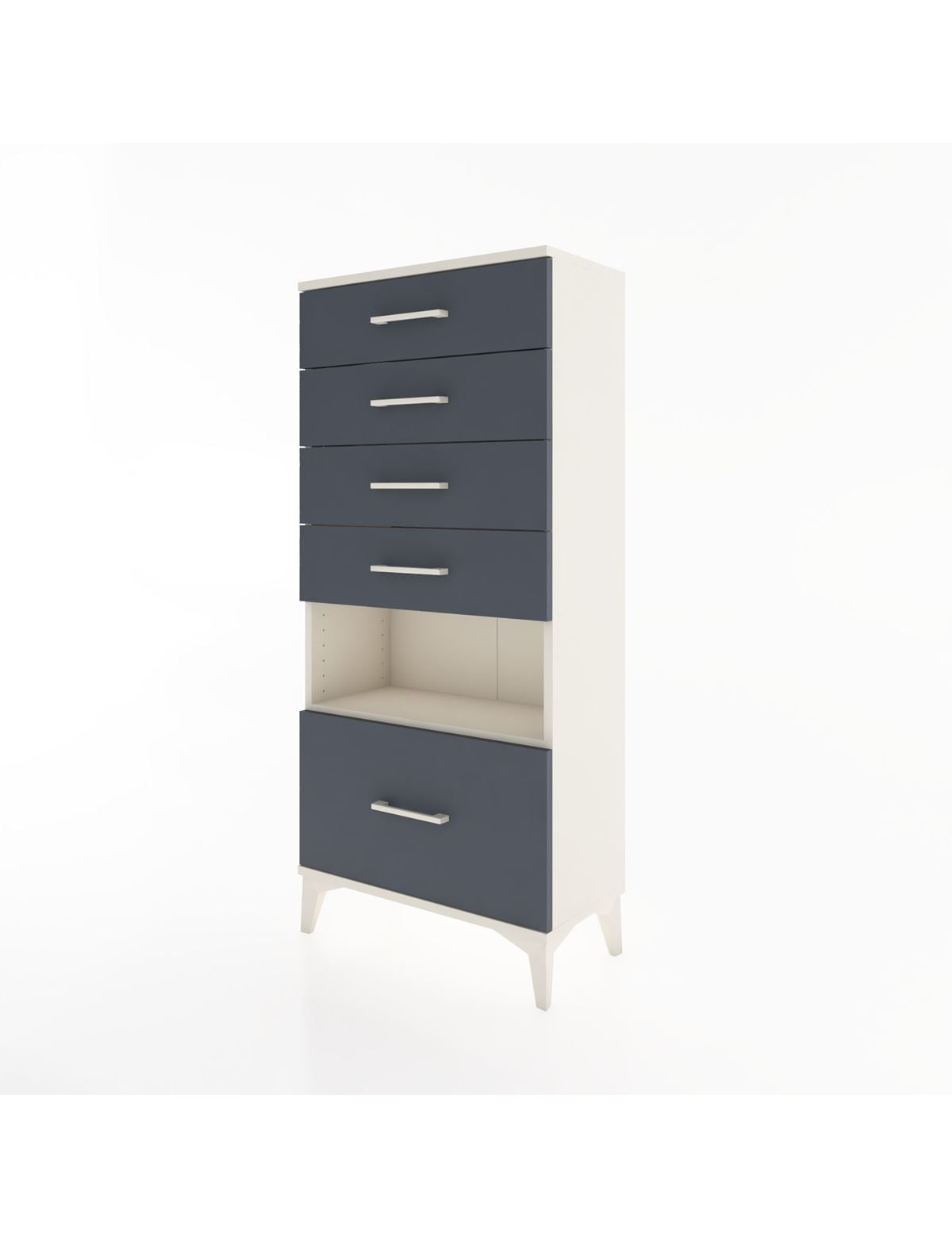 Hyperion Dolap Tek Raflı 5 Çekmeceli 60x44x134 - S50M011V2B