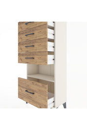 Hyperion Dolap Tek Raflı 5 Çekmeceli 60x44x134 - S50M011V3B