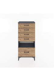 Hyperion Dolap Tek Raflı 5 Çekmeceli 60x44x134 - S50M011V6B