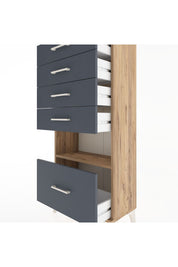 Hyperion Dolap Tek Raflı 5 Çekmeceli 60x44x134 - S50M011V8B