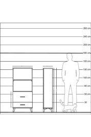Hyperion Dolap 2 Raflı 2 Çekmeceli 60x44x134 Aytaşı-Antrasit