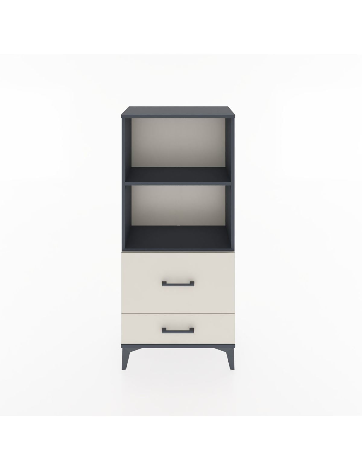 Hyperion Dolap 2 Raflı 2 Çekmeceli 60x44x134 Antrasit-Aytaşı