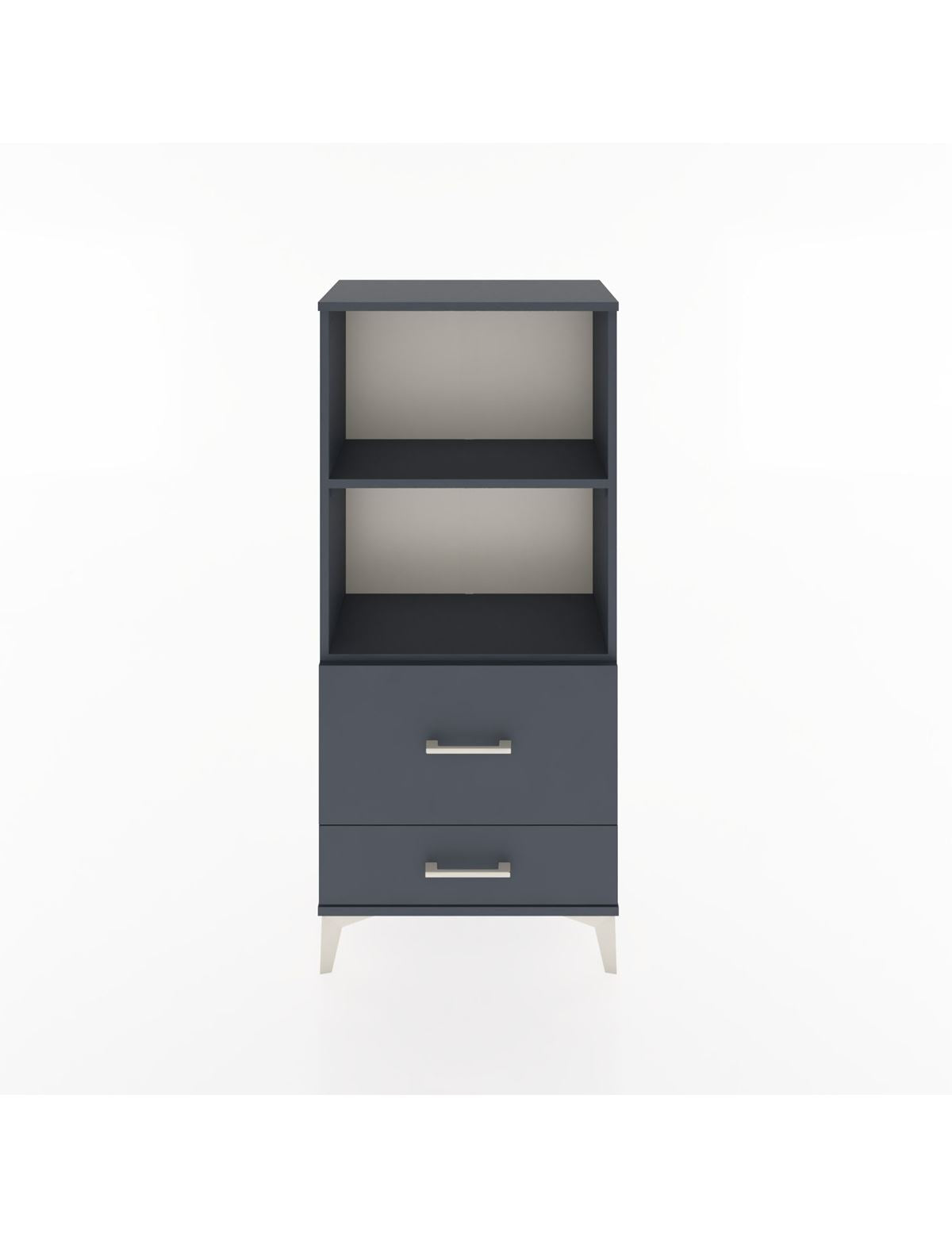 Hyperion Dolap 2 Raflı 2 Çekmeceli 60x44x134 Antrasit-Antrasit