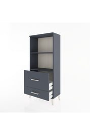 Hyperion Dolap 2 Raflı 2 Çekmeceli 60x44x134 Antrasit-Antrasit