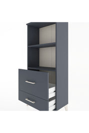 Hyperion Dolap 2 Raflı 2 Çekmeceli 60x44x134 Antrasit-Antrasit