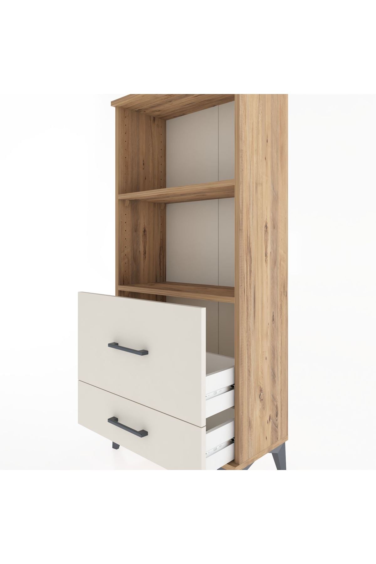 Hyperion Dolap 2 Raflı 2 Çekmeceli 60x44x134 Çam-Aytaşı
