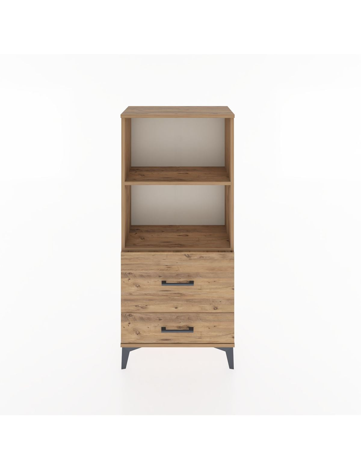 Hyperion Dolap 2 Raflı 2 Çekmeceli 60x44x134 Çam-Çam