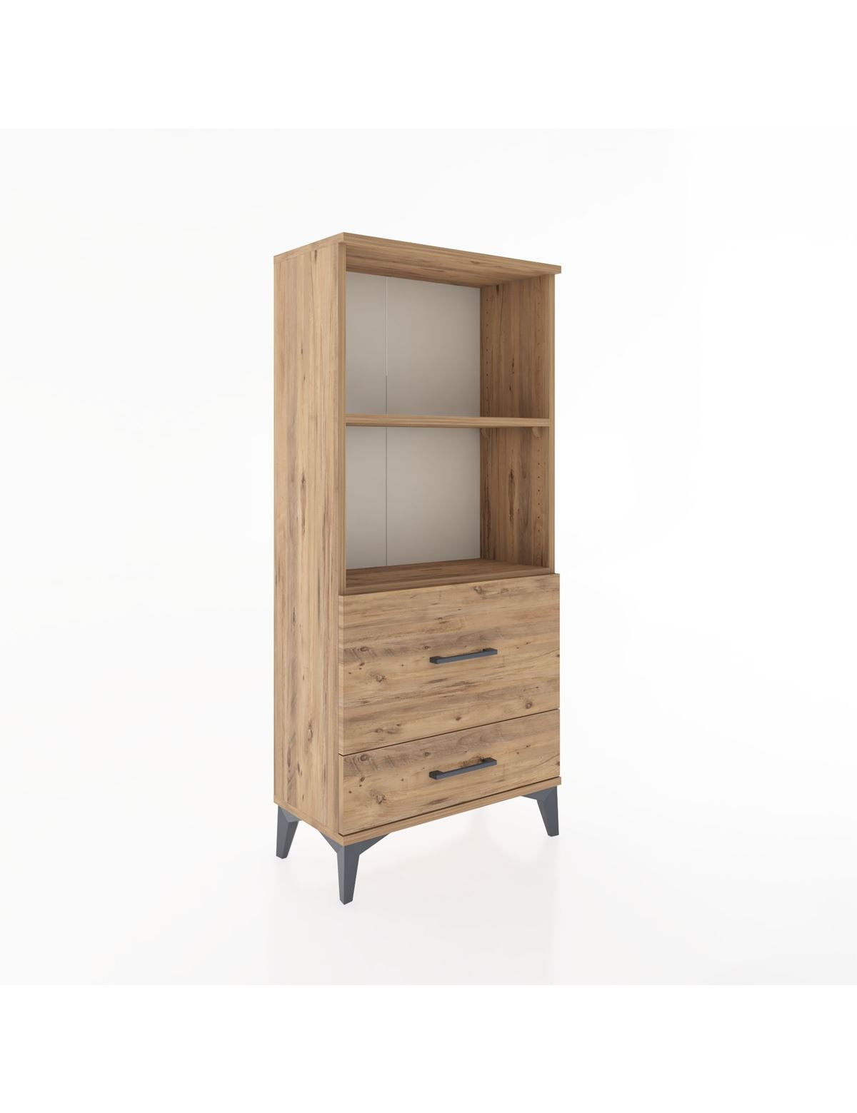 Hyperion Dolap 2 Raflı 2 Çekmeceli 60x44x134 Çam-Çam