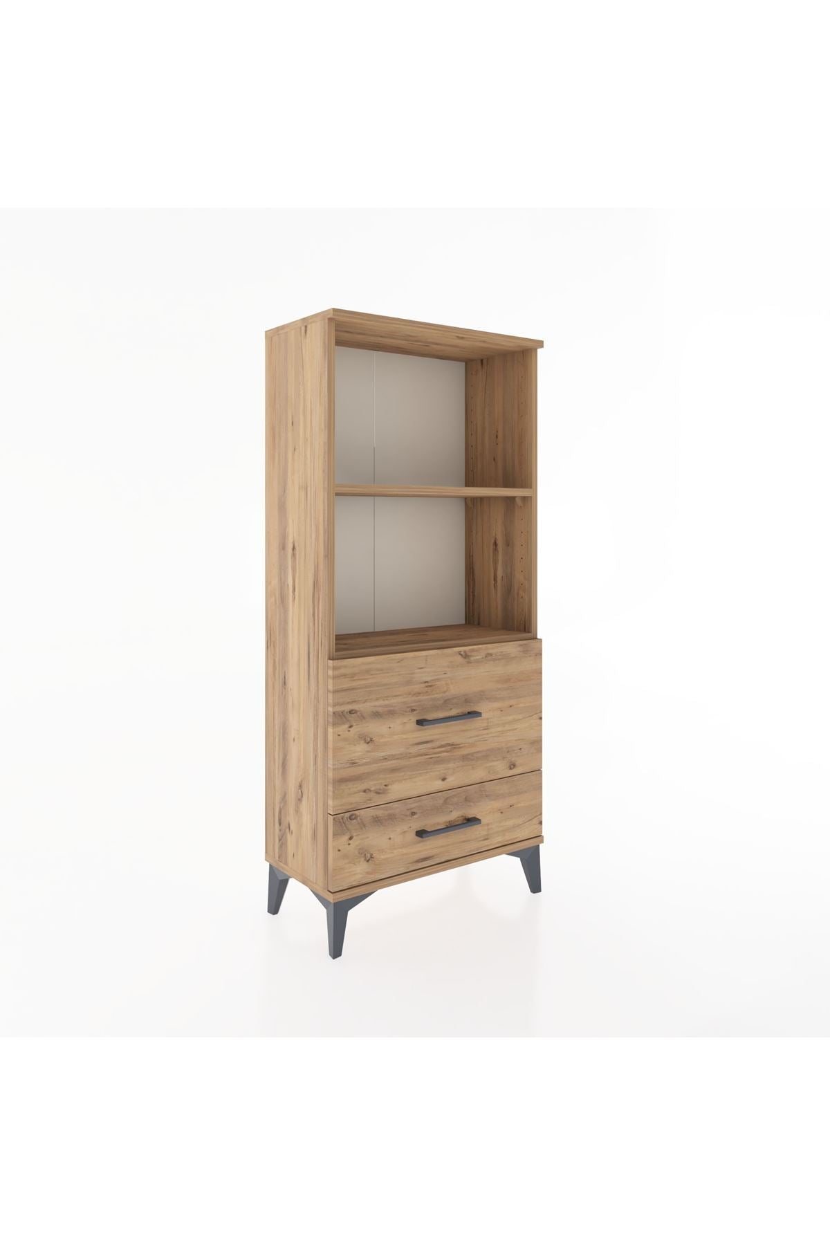 Hyperion Dolap 2 Raflı 2 Çekmeceli 60x44x134 Çam-Çam