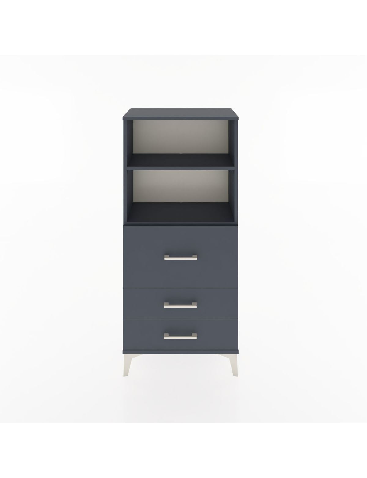 Hyperion Dolap 2 Raflı 3 Çekmeceli 60x44x134 Antrasit-Antrasit