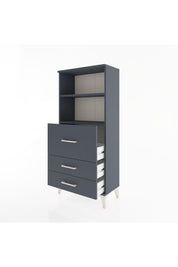 Hyperion Dolap 2 Raflı 3 Çekmeceli 60x44x134 Antrasit-Antrasit