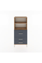 Hyperion Dolap 2 Raflı 3 Çekmeceli 60x44x134 Çam-Antrasit