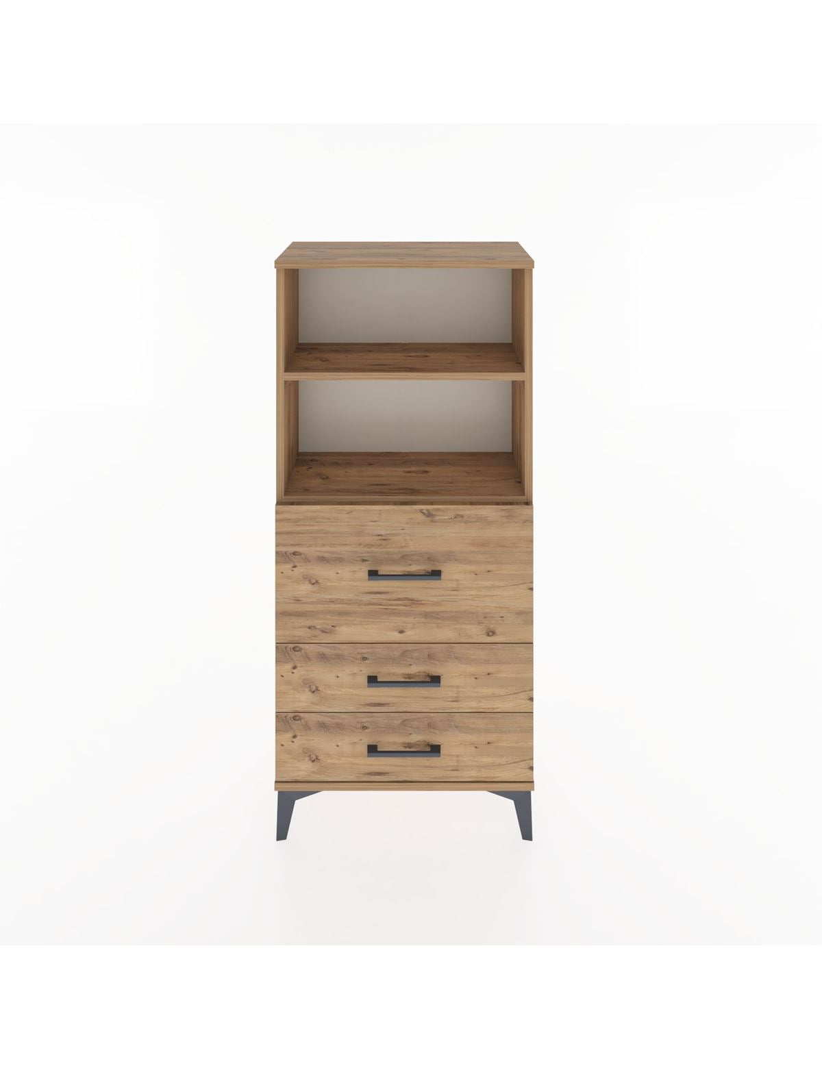 Hyperion Dolap 2 Raflı 3 Çekmeceli 60x44x134 Çam-Çam